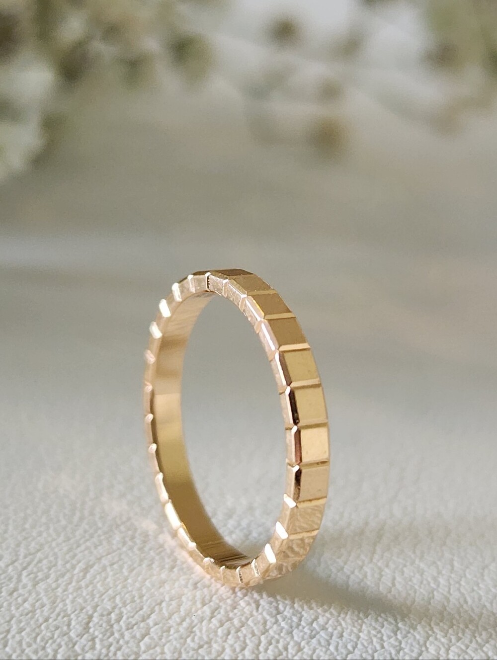 Chopard 18kt YG Ice Cube Band Ring Size 6.5